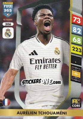 Sticker Aurélien Tchouaméni - FIFA 365: 2024-2025. Adrenalyn XL
 n. 306 - Panini