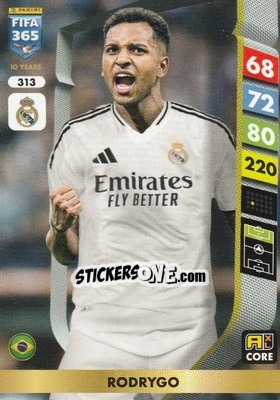 Sticker Rodrygo - FIFA 365: 2024-2025. Adrenalyn XL
 n. 313 - Panini