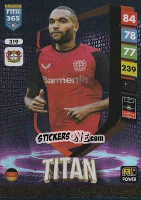 Sticker Jonathan Tah - FIFA 365: 2024-2025. Adrenalyn XL
 n. 319 - Panini