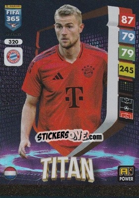 Sticker Matthijs de Ligt - FIFA 365: 2024-2025. Adrenalyn XL
 n. 320 - Panini