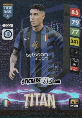 Sticker Alessandro Bastoni - FIFA 365: 2024-2025. Adrenalyn XL
 n. 322 - Panini