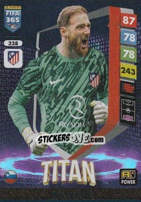 Sticker Jan Oblak - FIFA 365: 2024-2025. Adrenalyn XL
 n. 328 - Panini