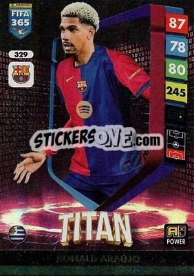 Sticker Ronald Araújo - FIFA 365: 2024-2025. Adrenalyn XL
 n. 329 - Panini