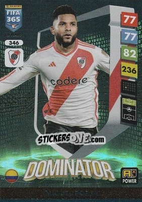 Sticker Miguel Borja - FIFA 365: 2024-2025. Adrenalyn XL
 n. 346 - Panini