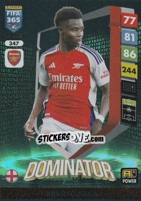 Sticker Bukayo Saka - FIFA 365: 2024-2025. Adrenalyn XL
 n. 347 - Panini