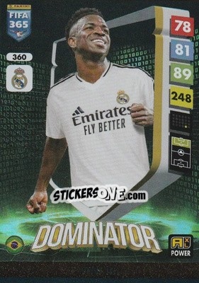 Sticker Vinícius Júnior - FIFA 365: 2024-2025. Adrenalyn XL
 n. 360 - Panini