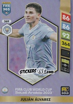 Sticker Julian Álvarez - FIFA 365: 2024-2025. Adrenalyn XL
 n. 369 - Panini