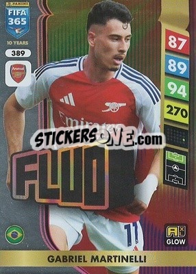 Sticker Gabriel Martinelli - FIFA 365: 2024-2025. Adrenalyn XL
 n. 389 - Panini