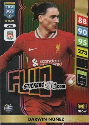 Sticker Darwin Núñez - FIFA 365: 2024-2025. Adrenalyn XL
 n. 390 - Panini