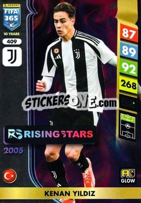 Sticker Kenan Yıldız - FIFA 365: 2024-2025. Adrenalyn XL
 n. 409 - Panini