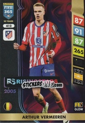 Sticker Arthur Vermeeren - FIFA 365: 2024-2025. Adrenalyn XL
 n. 412 - Panini
