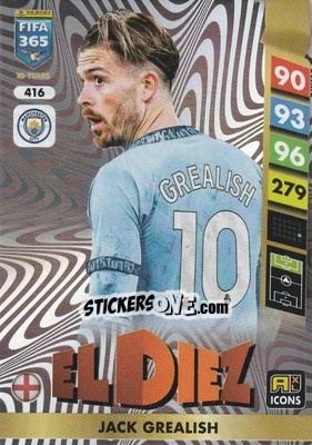 Sticker Jack Grealish - FIFA 365: 2024-2025. Adrenalyn XL
 n. 416 - Panini