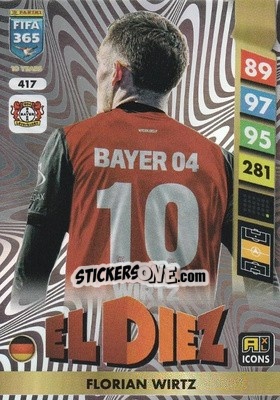 Sticker Florian Wirtz - FIFA 365: 2024-2025. Adrenalyn XL
 n. 417 - Panini