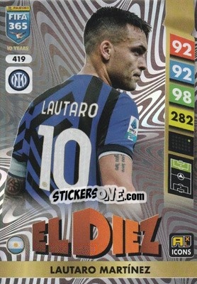 Sticker Lautaro Martínez - FIFA 365: 2024-2025. Adrenalyn XL
 n. 419 - Panini