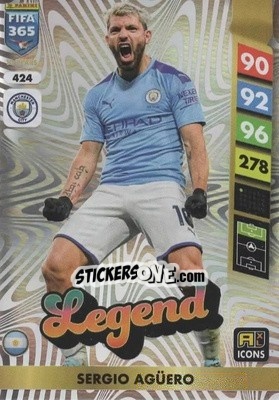 Sticker Sergio Agüero - FIFA 365: 2024-2025. Adrenalyn XL
 n. 424 - Panini