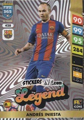 Sticker Andrés Iniesta - FIFA 365: 2024-2025. Adrenalyn XL
 n. 428 - Panini