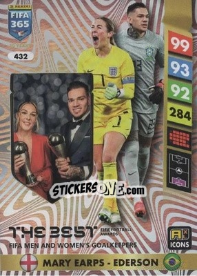 Sticker Mary Earps - Ederson - FIFA 365: 2024-2025. Adrenalyn XL
 n. 432 - Panini