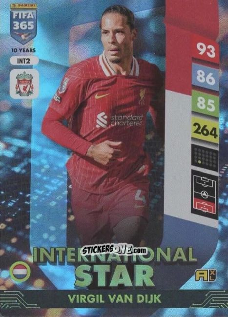 Cromo Virgil van Dijk - FIFA 365: 2024-2025. Adrenalyn XL
 n. INT2 - Panini
