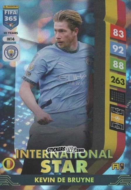 Cromo Kevin De Bruyne - FIFA 365: 2024-2025. Adrenalyn XL
 n. INT4 - Panini