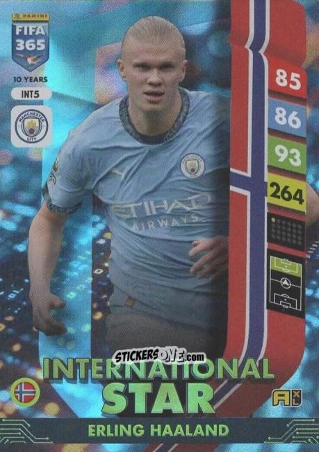 Cromo Erling Haaland - FIFA 365: 2024-2025. Adrenalyn XL
 n. INT5 - Panini