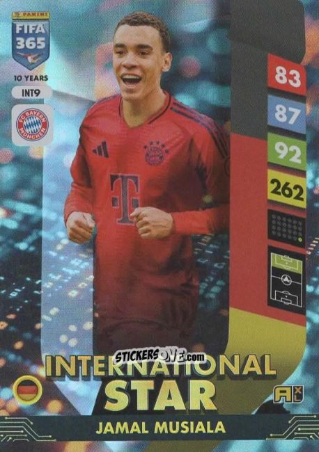 Cromo Jamal Musiala - FIFA 365: 2024-2025. Adrenalyn XL
 n. INT9 - Panini