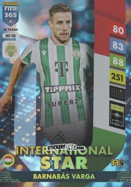 Sticker Barnabás Varga - FIFA 365: 2024-2025. Adrenalyn XL
 n. INT10 - Panini
