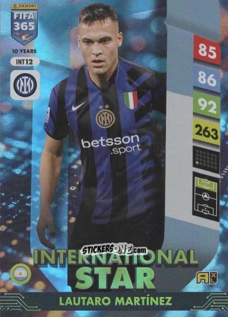 Cromo Lautaro Martínez - FIFA 365: 2024-2025. Adrenalyn XL
 n. INT12 - Panini