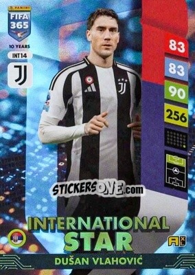 Sticker Dušan Vlahović - FIFA 365: 2024-2025. Adrenalyn XL
 n. INT14 - Panini