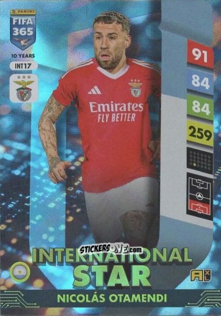 Cromo Nicolás Otamendi - FIFA 365: 2024-2025. Adrenalyn XL
 n. INT17 - Panini