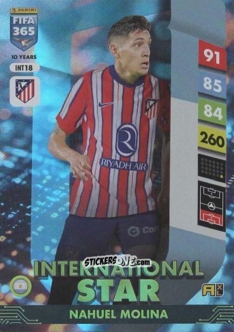Cromo Nahuel Molina - FIFA 365: 2024-2025. Adrenalyn XL
 n. INT18 - Panini