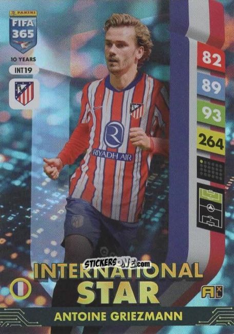 Cromo Antoine Griezmann - FIFA 365: 2024-2025. Adrenalyn XL
 n. INT19 - Panini