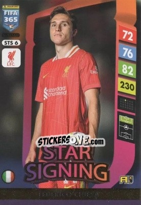 Sticker Feerico Chiesa - FIFA 365: 2024-2025. Adrenalyn XL
 n. STS6 - Panini