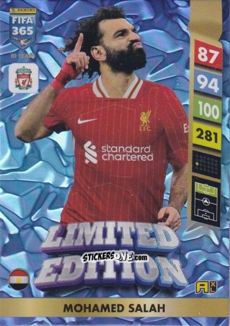 Sticker Mohamed Salah - FIFA 365: 2024-2025. Adrenalyn XL
 n. LE15 - Panini