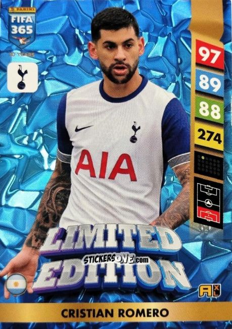 Cromo Cristian Romero - FIFA 365: 2024-2025. Adrenalyn XL
 n. LE26 - Panini