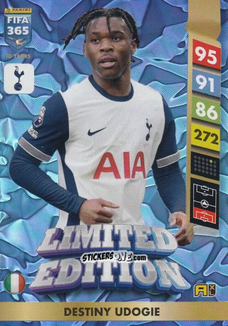 Figurina Destiny Udogie - FIFA 365: 2024-2025. Adrenalyn XL
 n. LE28 - Panini