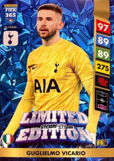Sticker Guglielmo Vicario - FIFA 365: 2024-2025. Adrenalyn XL
 n. LE29 - Panini