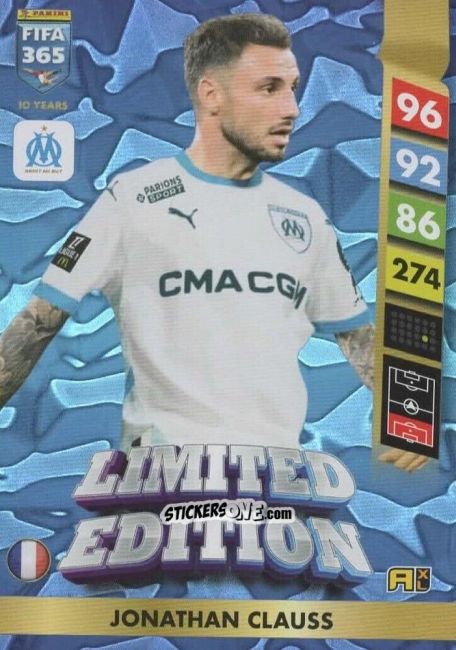 Figurina Jonathan Clauss - FIFA 365: 2024-2025. Adrenalyn XL
 n. LE36 - Panini