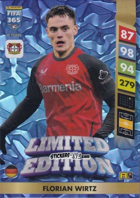Cromo Florian Wirtz - FIFA 365: 2024-2025. Adrenalyn XL
 n. LE39 - Panini