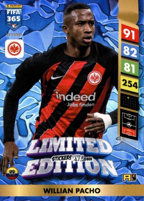 Cromo Willian Pacho - FIFA 365: 2024-2025. Adrenalyn XL
 n. LE53 - Panini