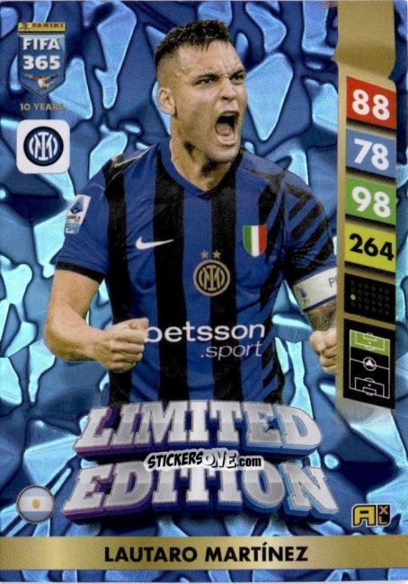 Cromo Lautaro Martínez - FIFA 365: 2024-2025. Adrenalyn XL
 n. LE66 - Panini