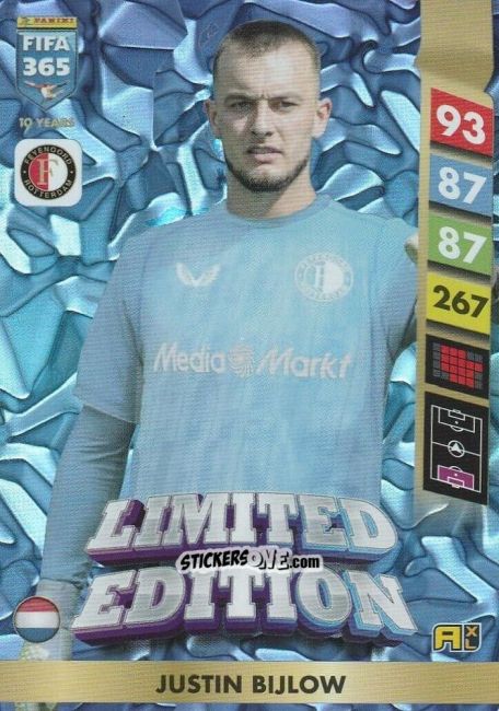 Cromo Justin Bijlow - FIFA 365: 2024-2025. Adrenalyn XL
 n. LE78 - Panini