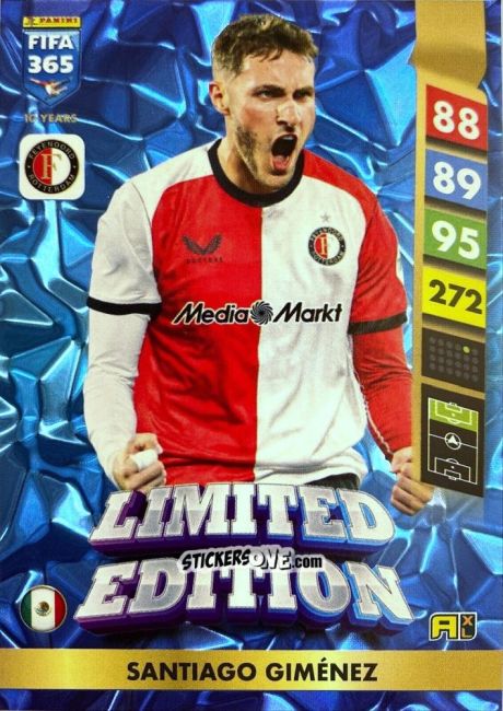 Sticker Santiago Gimenez - FIFA 365: 2024-2025. Adrenalyn XL
 n. LE84 - Panini