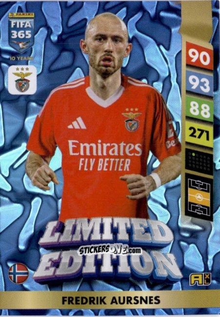 Cromo Fredrik Aursnes - FIFA 365: 2024-2025. Adrenalyn XL
 n. LE100 - Panini