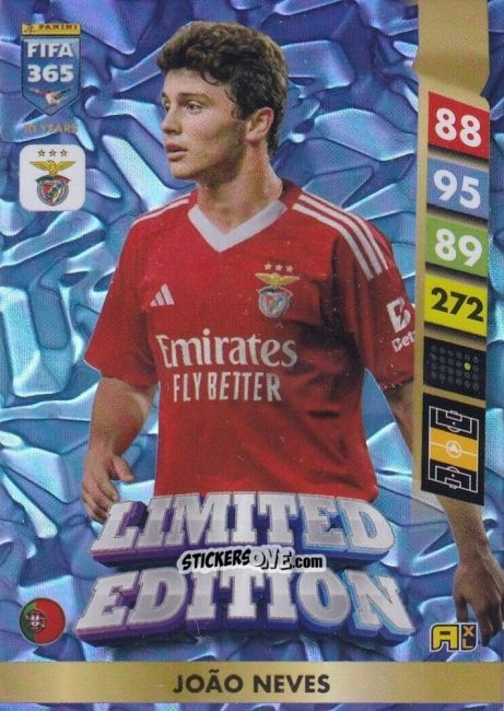 Cromo João Neves - FIFA 365: 2024-2025. Adrenalyn XL
 n. LE101 - Panini