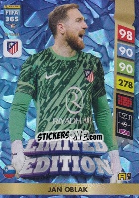 Sticker Jan Oblak - FIFA 365: 2024-2025. Adrenalyn XL
 n. LE105 - Panini