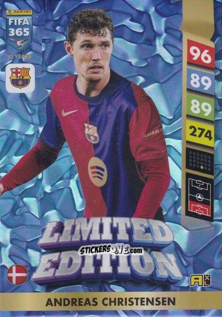 Sticker Andreas Christensen - FIFA 365: 2024-2025. Adrenalyn XL
 n. LE107 - Panini