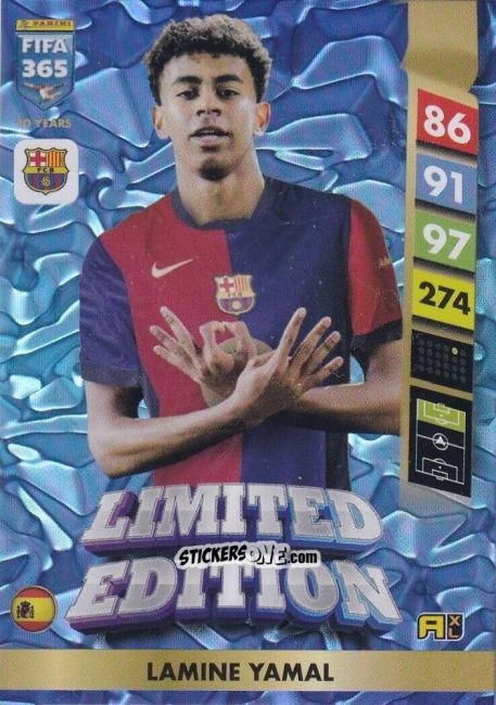 Sticker Lamine Yamal - FIFA 365: 2024-2025. Adrenalyn XL
 n. LE110 - Panini