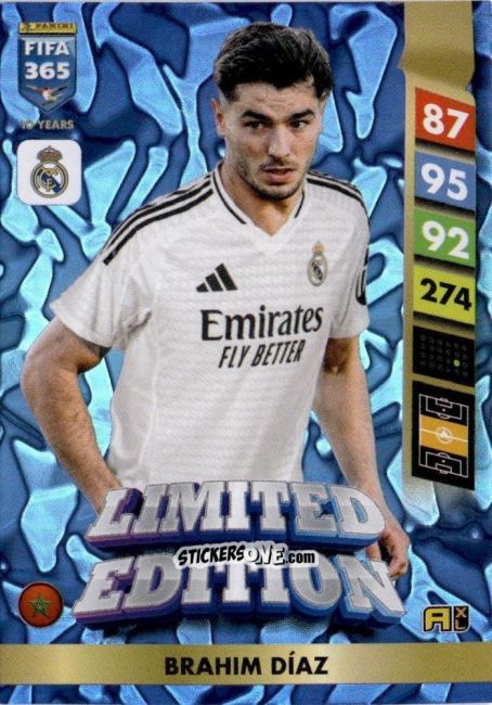 Sticker Brahim Díaz - FIFA 365: 2024-2025. Adrenalyn XL
 n. LE115 - Panini