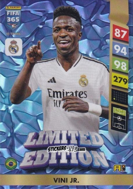 Cromo Vini Jr. - FIFA 365: 2024-2025. Adrenalyn XL
 n. LE124 - Panini