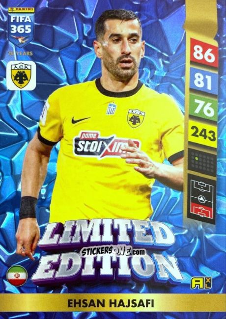Cromo Ehsan Hajsafi - FIFA 365: 2024-2025. Adrenalyn XL
 n. LE140 - Panini